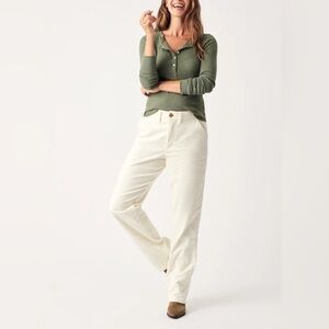 Faherty Endless Cord Pant, Ivory - 27